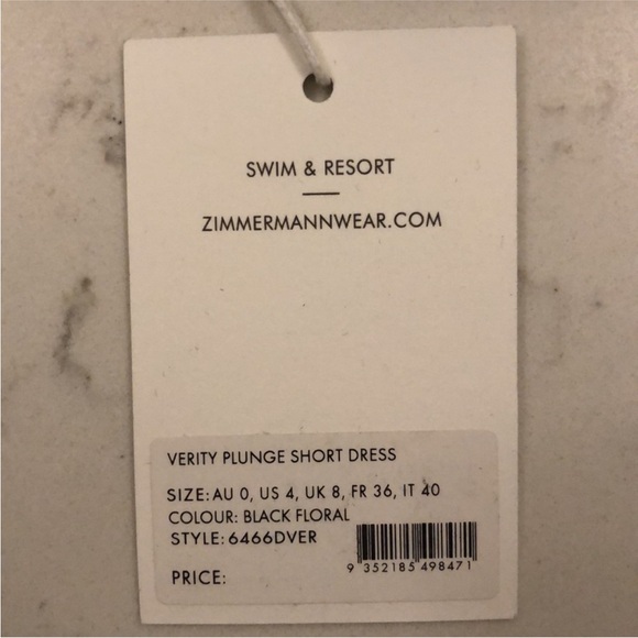 Zimmermann Verity Plunge short dress size O - Picture 11 of 12